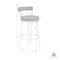 Armen Living Titana 26" Counter Height Swivel Black Faux Leather and Brushed Stainless Steel Bar Stool 840254335110 - alternate 8